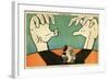 WW1 Cartoon, Large Hands-Paul Iribe-Framed Art Print
