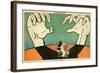 WW1 Cartoon, Large Hands-Paul Iribe-Framed Art Print