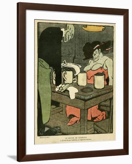 WW1 Cartoon, Pay the Bill-Gus Bofa-Framed Art Print