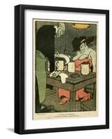 WW1 Cartoon, Pay the Bill-Gus Bofa-Framed Art Print