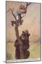 Ww1 Cartoon Propaganda Postcard of Kaiser Wilhelm II Chased Up a Tree by a Bear Symbolising Russia-null-Mounted Giclee Print