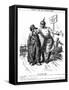 WW1 - Cartoon - the Prussian Bully and Blind Side-F.h. Townsend-Framed Stretched Canvas