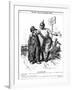 WW1 - Cartoon - the Prussian Bully and Blind Side-F.h. Townsend-Framed Art Print