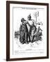 WW1 - Cartoon - the Prussian Bully and Blind Side-F.h. Townsend-Framed Art Print