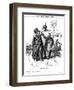 WW1 - Cartoon - the Prussian Bully and Blind Side-F.h. Townsend-Framed Art Print