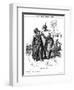 WW1 - Cartoon - the Prussian Bully and Blind Side-F.h. Townsend-Framed Art Print