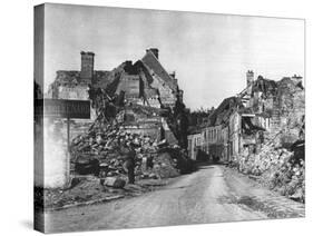 WW1 Damage at Vailly-Sur-Aisne, Framce-null-Stretched Canvas