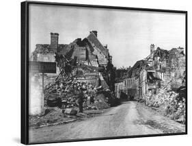 WW1 Damage at Vailly-Sur-Aisne, Framce-null-Framed Photographic Print