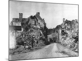 WW1 Damage at Vailly-Sur-Aisne, Framce-null-Mounted Photographic Print