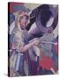 Ww1 French Military Camouflage Artist - a Camoufleur - Paints the Barrel of an Artillery Piece-null-Stretched Canvas