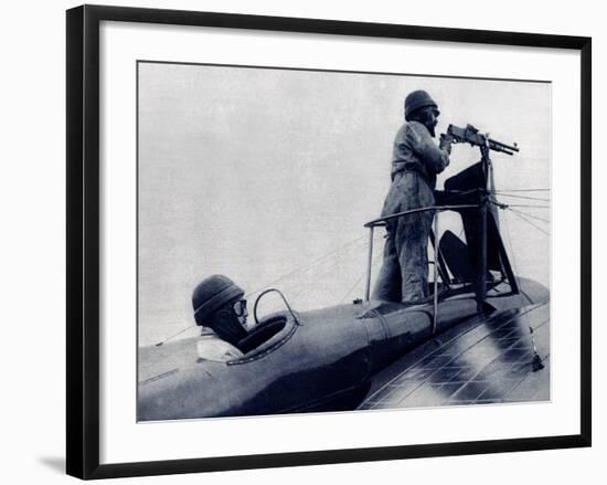 WW1 - French Monoplane Armoured and Armed with Machine Gun-null-Framed Photographic Print