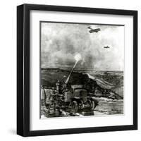 WW1 - German Anti-Aircraft Defences-Max Schmidt-Framed Art Print