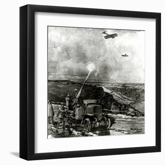 WW1 - German Anti-Aircraft Defences-Max Schmidt-Framed Art Print