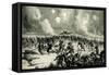 WW1 - German Prussian Guard Driven Back to their Trenches-Steven Spurrier-Framed Stretched Canvas