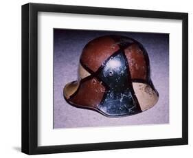WW1 German Stahlhelm Painted with Disruptive Pattern Camouflage-null-Framed Premium Giclee Print