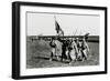 WW1 - Guynemer with Flag of First Air Group, Longvic, Dijon-null-Framed Premium Photographic Print