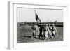 WW1 - Guynemer with Flag of First Air Group, Longvic, Dijon-null-Framed Premium Photographic Print