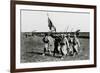 WW1 - Guynemer with Flag of First Air Group, Longvic, Dijon-null-Framed Photographic Print