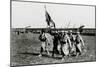 WW1 - Guynemer with Flag of First Air Group, Longvic, Dijon-null-Mounted Photographic Print