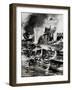 WW1 - Hms E13 British Submarine - Aground and Attacked-E.s. Hodgson-Framed Art Print