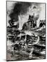 WW1 - Hms E13 British Submarine - Aground and Attacked-E.s. Hodgson-Mounted Art Print