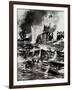 WW1 - Hms E13 British Submarine - Aground and Attacked-E.s. Hodgson-Framed Art Print