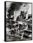 WW1 - Hms E13 British Submarine - Aground and Attacked-E.s. Hodgson-Framed Stretched Canvas