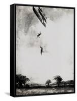 WW1 - Lieutenant Warneford Crashes While Testing Plane, 1915-E. Hudgson-Framed Stretched Canvas