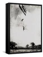 WW1 - Lieutenant Warneford Crashes While Testing Plane, 1915-E. Hudgson-Framed Stretched Canvas