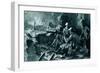 WW1 - Machine Gunners in Action-Joseph Gray-Framed Art Print