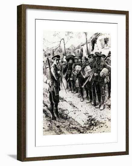 WW1 - Off to the Trenches-Ernest Prater-Framed Giclee Print