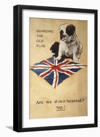 WW1 Postcard Bulldog-null-Framed Art Print