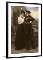 WW1 Postcard Couple-null-Framed Photographic Print