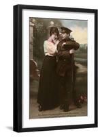 WW1 Postcard Couple-null-Framed Photographic Print