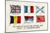 WW1 Postcard Flags 1915-null-Mounted Art Print