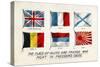 WW1 Postcard Flags 1915-null-Stretched Canvas