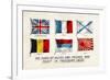 WW1 Postcard Flags 1915-null-Framed Art Print