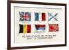 WW1 Postcard Flags 1915-null-Framed Art Print