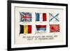 WW1 Postcard Flags 1915-null-Framed Art Print