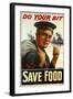 WW1 Poster Urging You to "Do Your Bit - Save Food" 1917-Maurice Randall-Framed Giclee Print