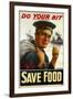 WW1 Poster Urging You to "Do Your Bit - Save Food" 1917-Maurice Randall-Framed Giclee Print