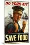 WW1 Poster Urging You to "Do Your Bit - Save Food" 1917-Maurice Randall-Mounted Giclee Print