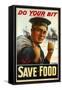 WW1 Poster Urging You to "Do Your Bit - Save Food" 1917-Maurice Randall-Framed Stretched Canvas