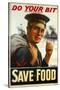 WW1 Poster Urging You to "Do Your Bit - Save Food" 1917-Maurice Randall-Stretched Canvas