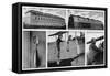 WW1 - Primitive Royal Air Force Bombers and Hangars-null-Framed Stretched Canvas