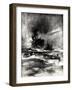 WW1 - Rms Laconia Torpedoed, 25th February 1917-E.s. Hodgson-Framed Art Print