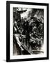 WW1 - Second Battle of Dover Strait - HMS Broke Rams Germans-E.s. Hodgson-Framed Art Print