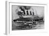 WW1 - Sinking of 'Lusitania', May 7th, 1915-Charles J. De Lacy-Framed Art Print