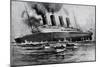 WW1 - Sinking of 'Lusitania', May 7th, 1915-Charles J. De Lacy-Mounted Art Print