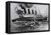 WW1 - Sinking of 'Lusitania', May 7th, 1915-Charles J. De Lacy-Framed Stretched Canvas